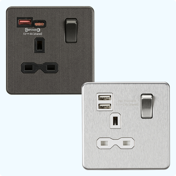 1 Gang Sockets + USB