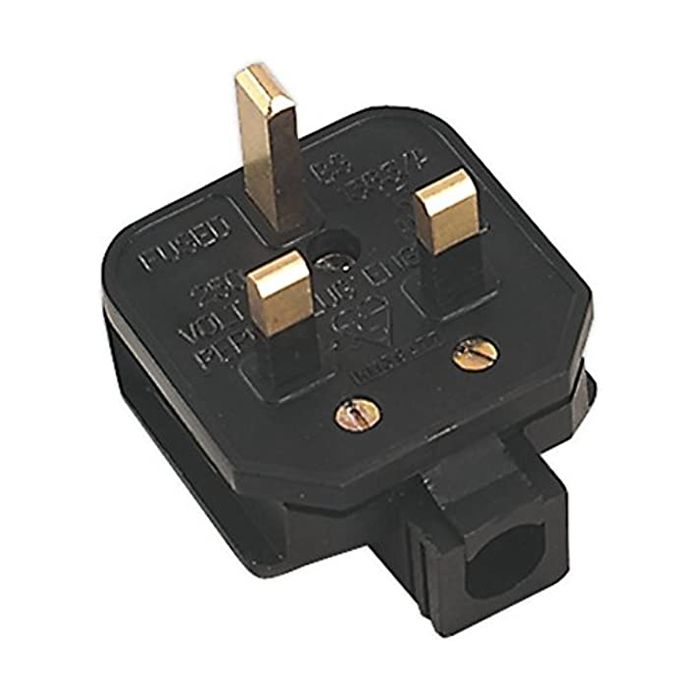 BG Permaplug 13 AMP Heavy Duty Plug Black
