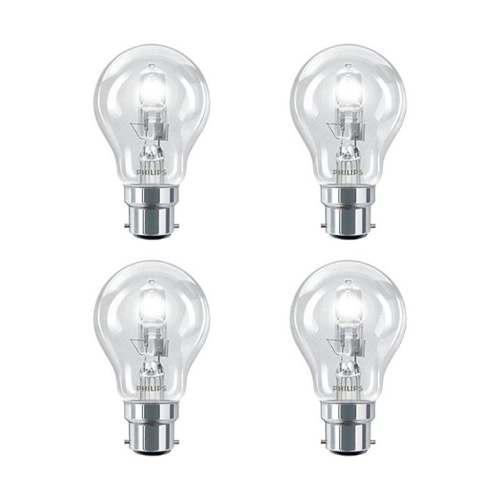 28W B22 A55 Philips EcoClassic 30 Halogen GLS - 4 PACK