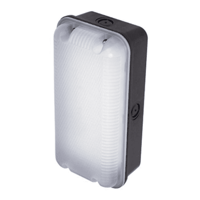 Ansell SLEEK LED POLYCARBONATE BULKHEAD - ELECTRONIC PHOTOCELL - 6W BLACK