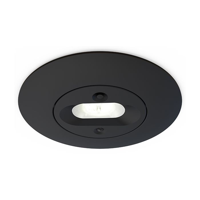 Ansell Merlin 5W LED Emergency Downlight Black Non-Maint Open Area