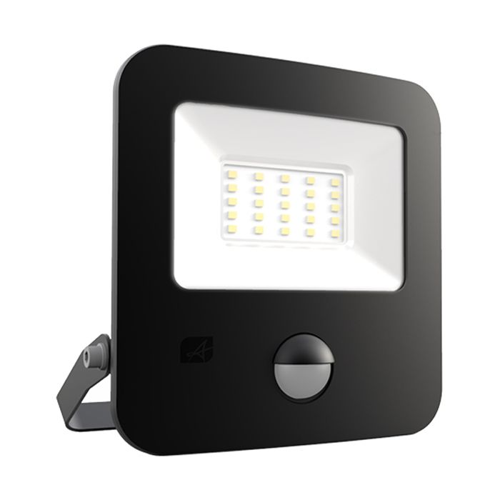 Ansell Zion LED Polycarbonate Floodlight - PIR - 30W Warm White
