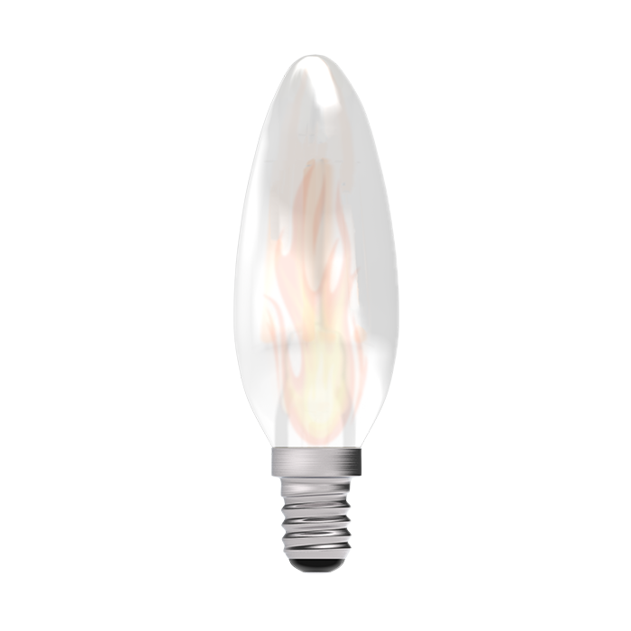 Bell 0.3W LED Flicker Flame Satin Candle  SES 1800K
