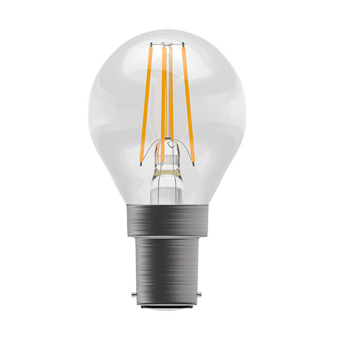 Bell 3.3W LED Filament Clear Round  SBC 4000K 