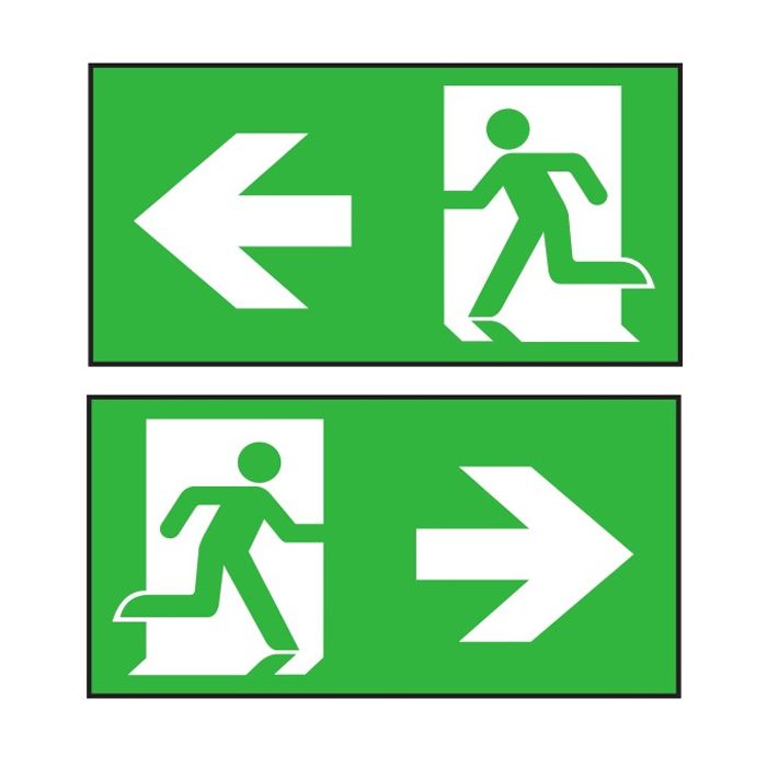 BELL Lighting 09058 Left-Right Arrow Legend for Spectrum Exit Box - ISO New Style