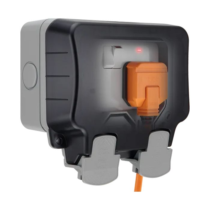 BG WP22-02 IP66 Weatherproof Outdoor 2 Gang 13A Socket 