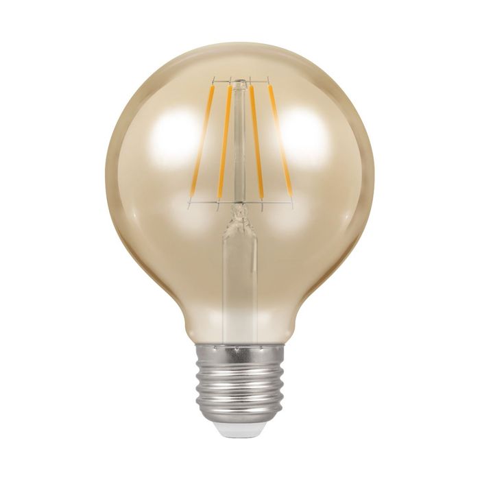 Crompton LED Filament Globe 80mm Dimmable 5w 240v 2200k ES-E27
