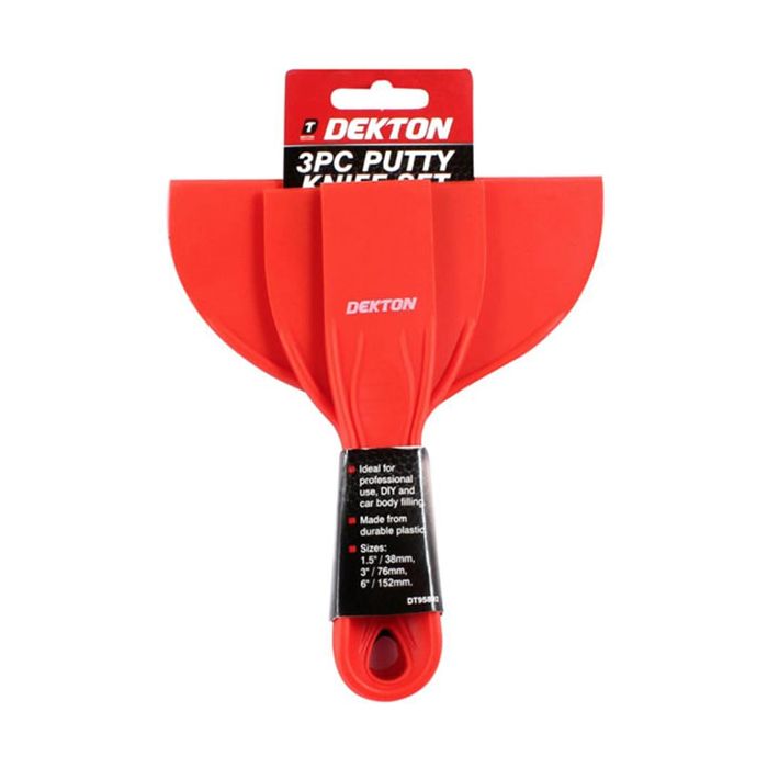 DEKTON 3PC PLASTIC PUTTY KNIFE DT95892