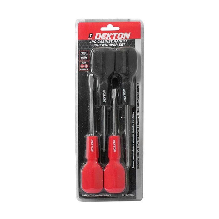 DEKTON 4PC CABINET HANDLE SCREWDRIVER DT65280
