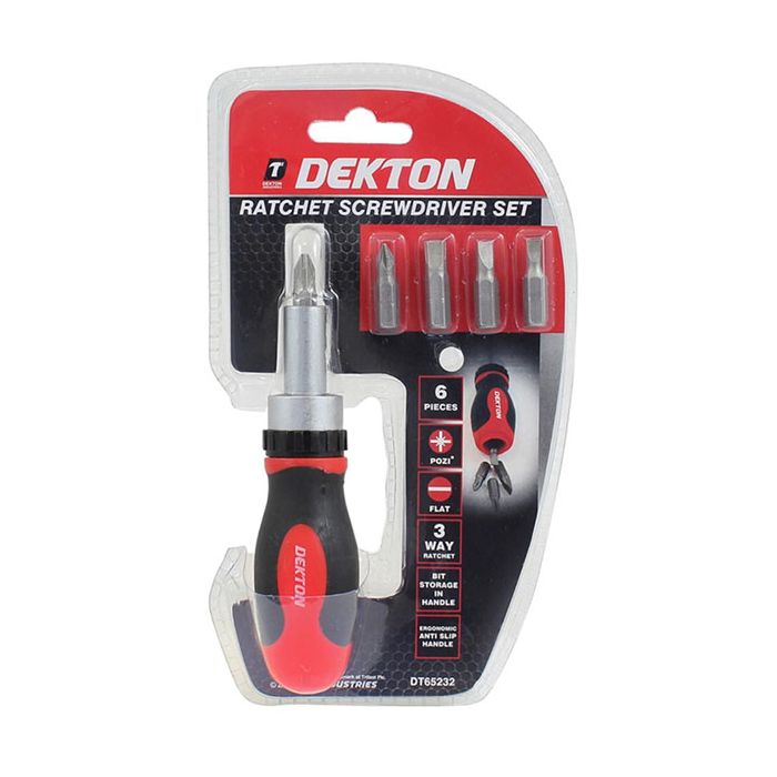 DEKTON RATCHET SCREWDRIVER SET DT65232