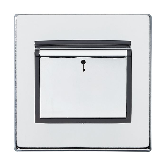 Hamilton Hartland CFX Bright Chrome Hotel Key Card Switch Black Trim and Bright Chrome Insert