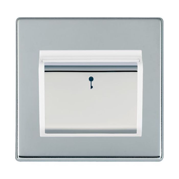 Hamilton Hartland CFX Bright Chrome Hotel Key Card Switch White Trim and Bright Chrome Insert