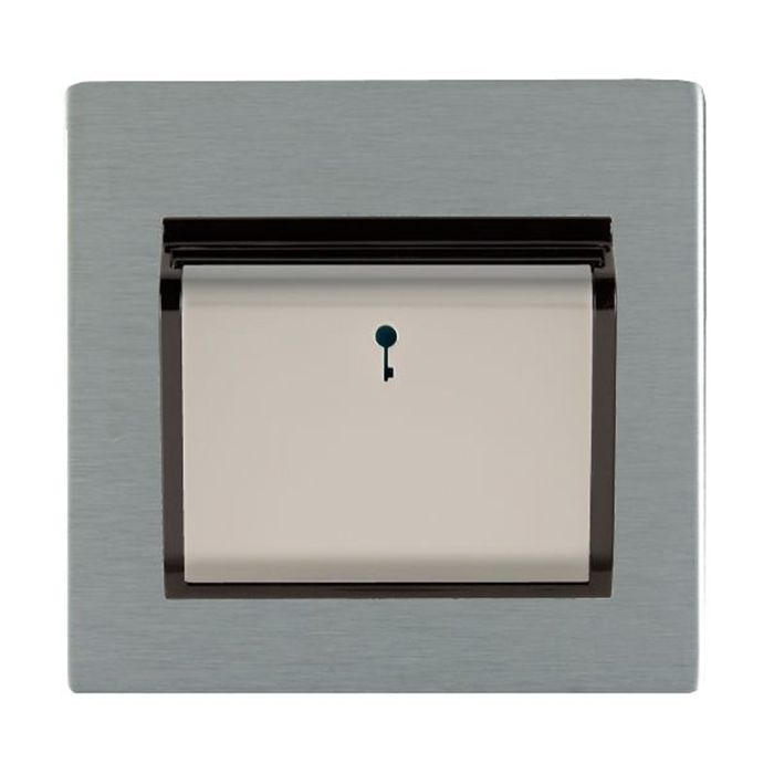 Hamilton Sheer Satin Steel Hotel Key Card Switch Black Insert
