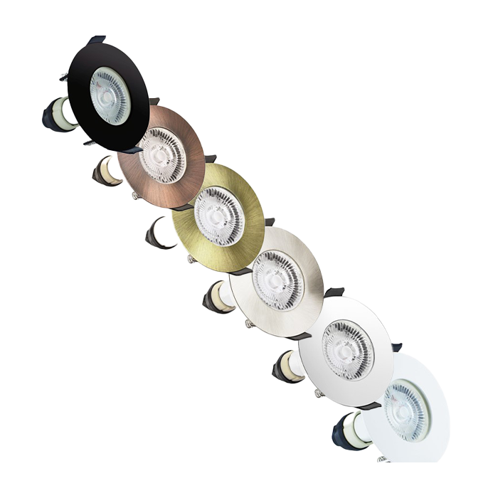 Integral Evofire Round Fire-Rated Downlight & GU10 Holder 70mm Cut-Out