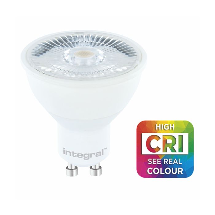 Integral Dimmable LED 7W GU10 Warm White 2700K CRI95