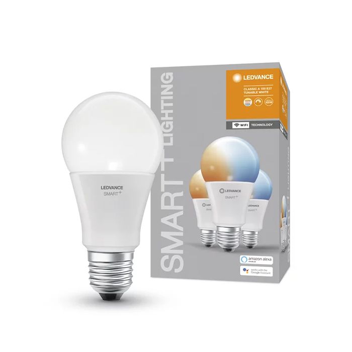 Ledvance Smart WIFI 14W LED GLS/A75 Bulb Tuneable White E27 3 Pack