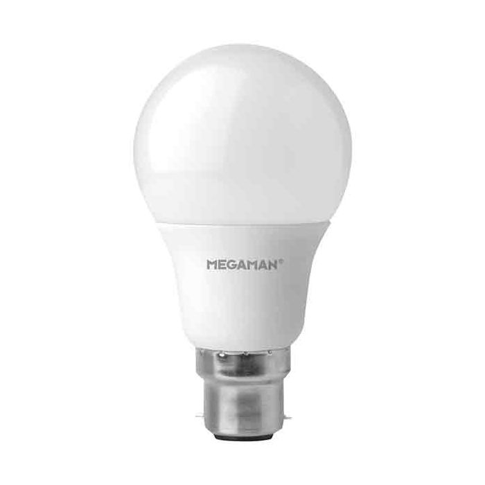 Megaman LED B22 Opal Dimmable GLS 8.5W Daylight