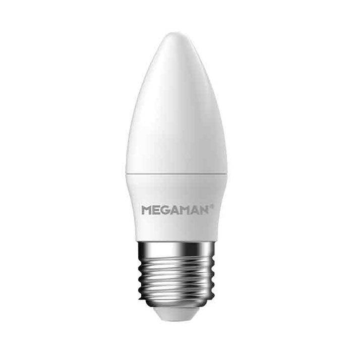 Megaman LED E27 Opal Dimmable Candle 5.5W Warm White