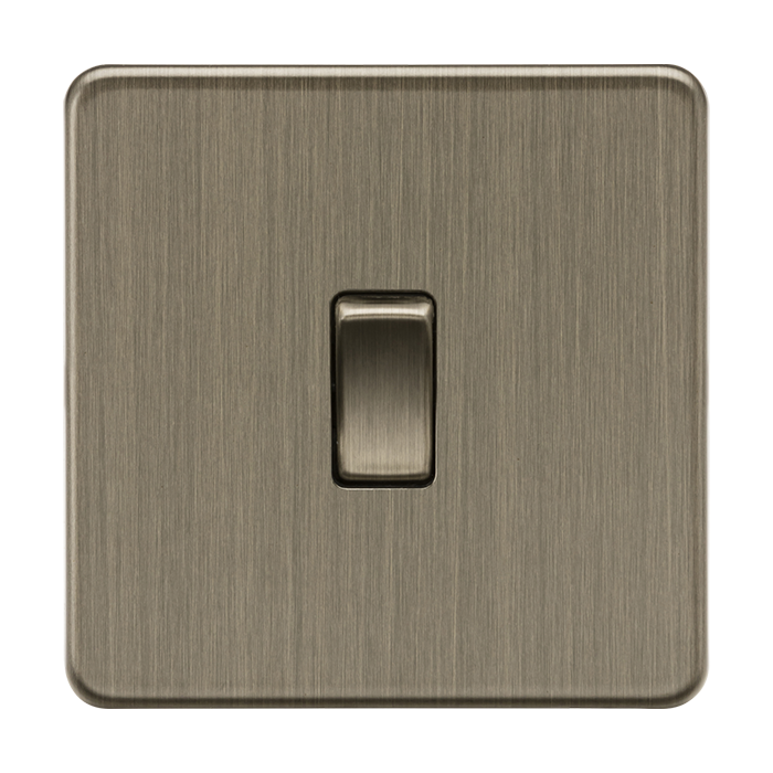 ML Accessories Antique Brass 1 Gang 2-Way Screwless Switch