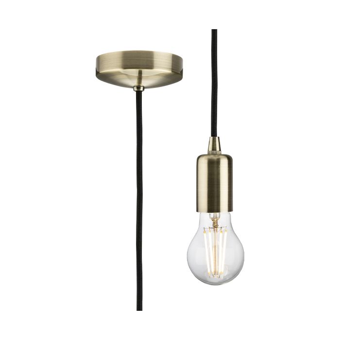 MLA Knightsbridge 1.8M E27 Contemporary Pendant Set  Antique Brass