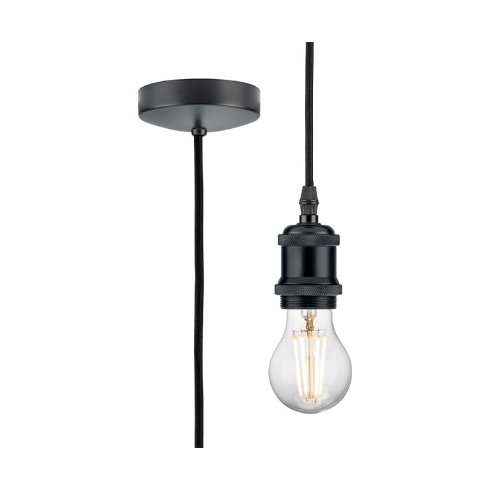 MLA Knightsbridge 1.8M E27 Vintage Pendant Set  Anthracite