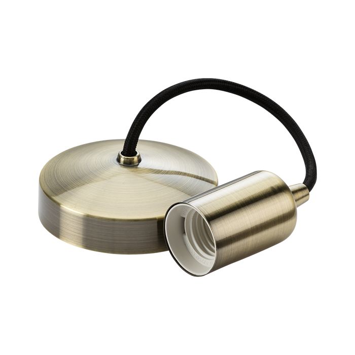 MLA Knightsbridge 6 Inch E27 Contemporary Pendant Set  Antique Brass 