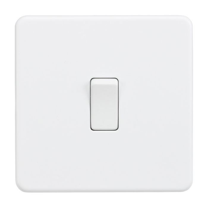 MLA Screwless 20A 1G DP Switch - Matt White