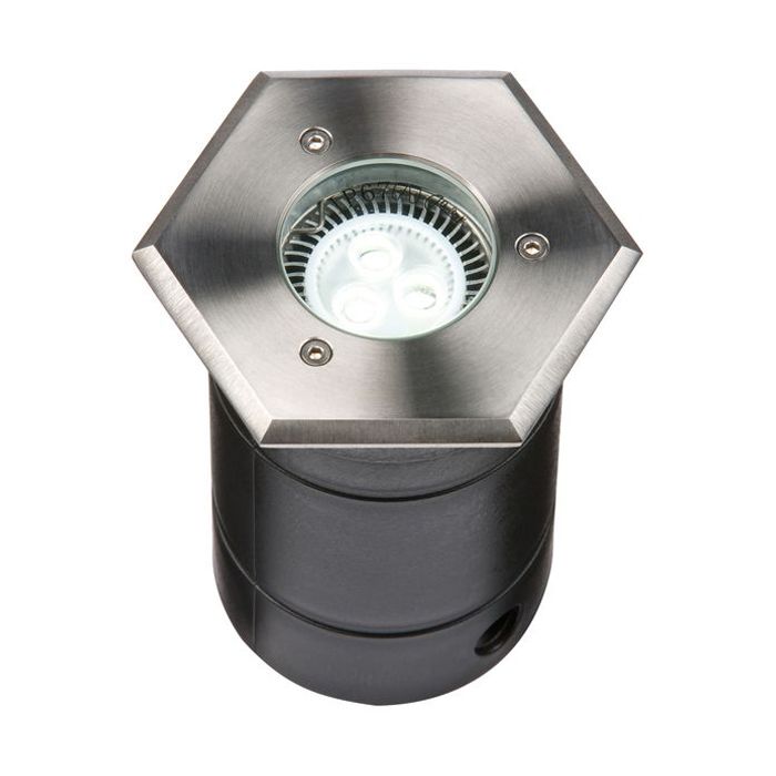 MLA Knightsbridge 230V IP67 Hexagon Stainless Steel Walkover / Driveover Light