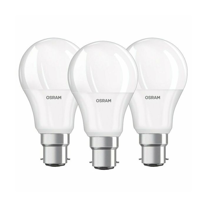 OSRAM LED BASE CLASSIC A B22d 8.5W 60W 2700k 3 Pack