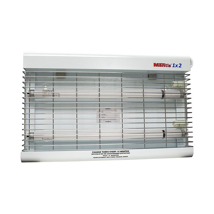 PestWest Mantis 1x2 UV Glue Fly Killer Traps 2 X 15w White