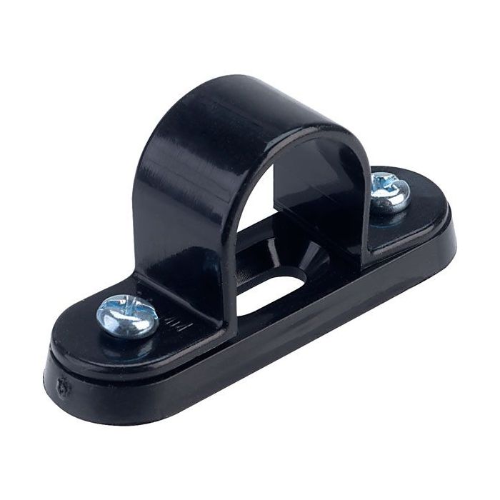 PVC Conduit Space Bar Saddle - 20mm Black