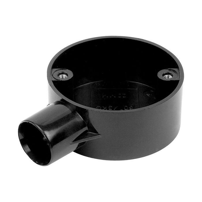 PVC Conduit Terminal Box - 20mm Black