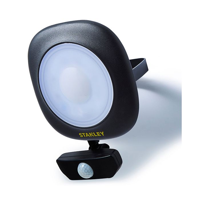Stanley 50W Round LED Floodlight Black with PIR