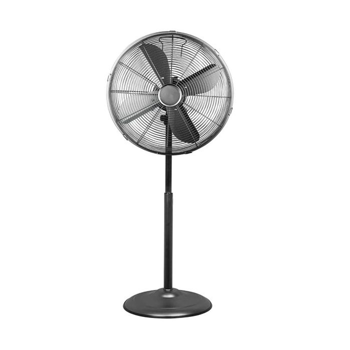 Status 16 Inch Oscillating Pedestal Floor Fan Satin Black