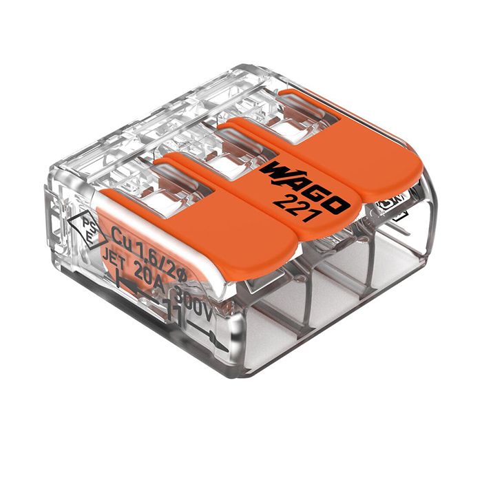 Wago 221-413 3 Way Splicing Connector