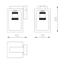 ML Knightsbridge LANTBK Anthracite E27 Wall Mounted Lantern Fitting IP23 Max 40W
