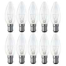 25W SBC Clear Candle 35mm Pack of 10