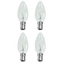 60W SBC Clear Candle 35mm Pack of 4