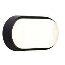 Ansell Helder 12.5W Black LED Oval CCT Bulkhead 14W