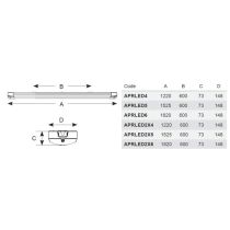 Ansell Proline LED Surface Linear 70w White Integral Microwave Sensor Emergency