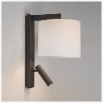 Astro Ravello Bronze with White Drum Shade LED Reading Light