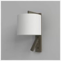 Astro Ravello Bronze with White Drum Shade LED Reading Light