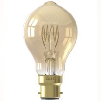 Calex Flex Filament GLS LED lamp B22 4W 2100K Gold Dimmable