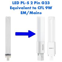 EM LED PL-S Equivalent to 9W CFL 2 Pin G23