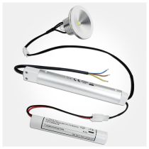 Eterna 1.4W LED Non Maintained Emergency Downlight, White, Matt Silver, 118 lm in Emergency Mode, IP20