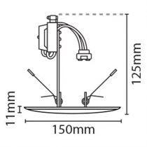 Eterna White Mains and Low Voltage Ceiling Downlight Converter