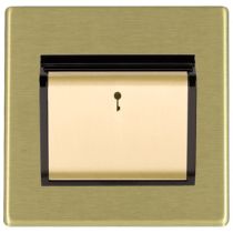 Hamilton Hartland CFX Satin Brass Hotel Key Card Switch Black Trim and Satin Brass Insert