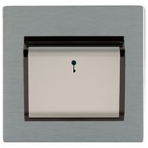 Hamilton Sheer Satin Steel Hotel Key Card Switch Black Insert