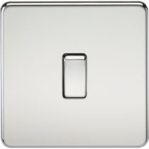 MLA Screwless 20A 1G DP Switch - Polished Chrome