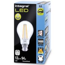 Integral LED Classic A60 (GLS) Filament 12W-100W 2700K B22